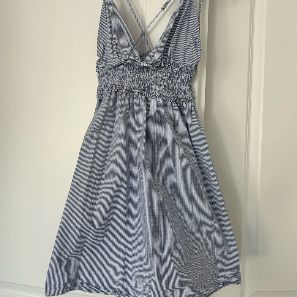 Zara pinstripe babydoll dress